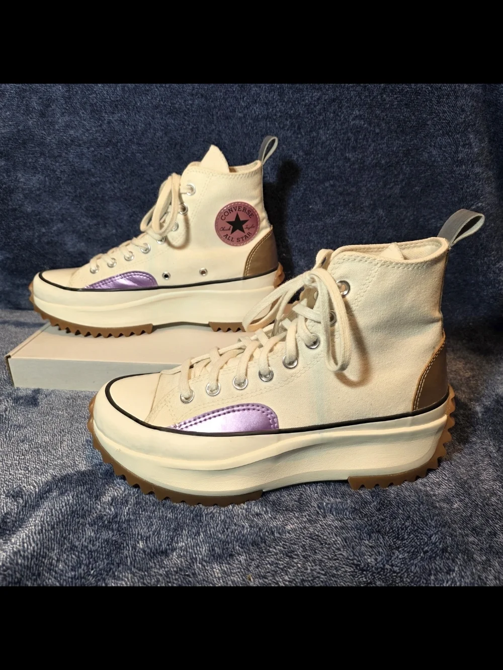 Converse Run Star Hike Platform Chrome Shoes - Picture 2 of 7